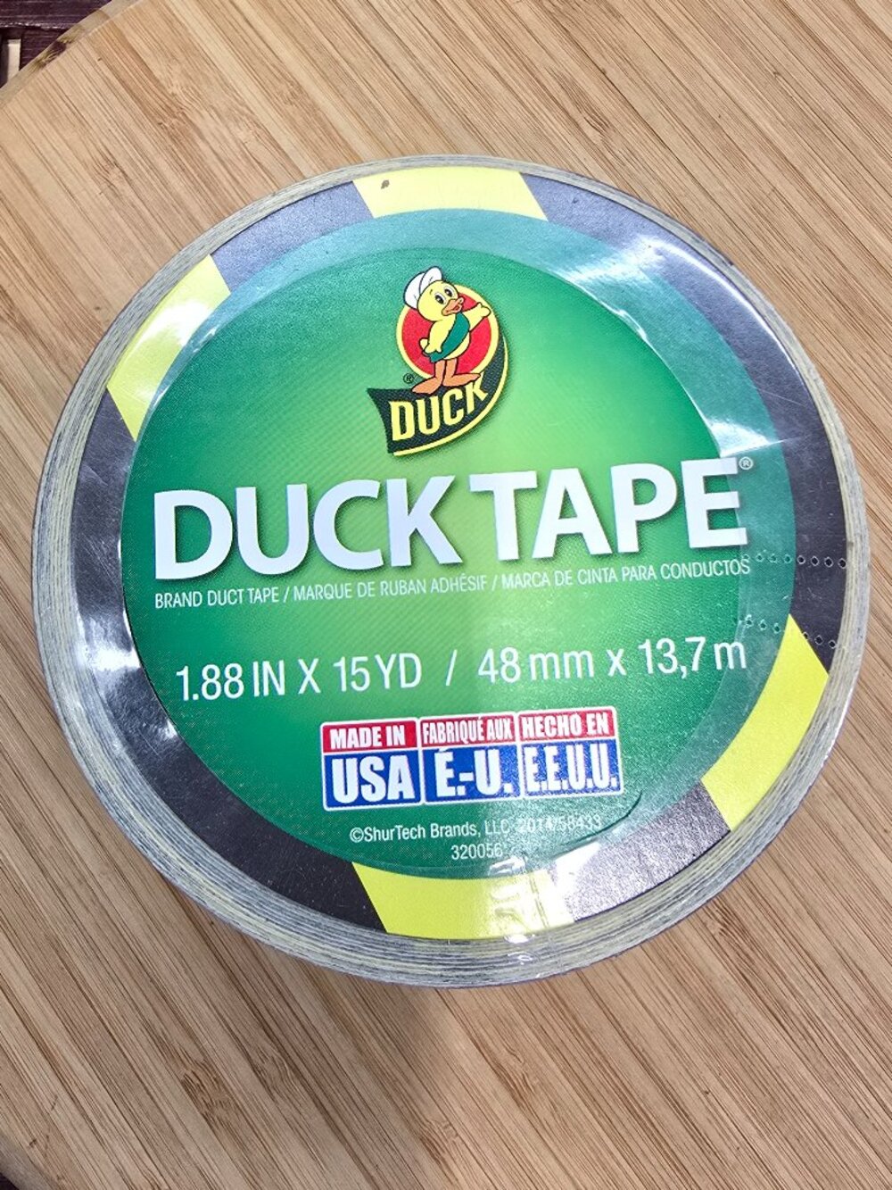 Barricade Duck Tape NEW Sealed Black / Yellow Stripe USA Made 2 Packs